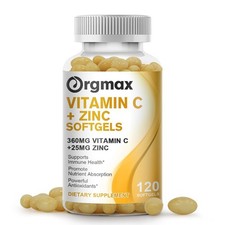 Vitamin C with Zinc Softgels - Antioxidant Health, Immune Support,Skin Health