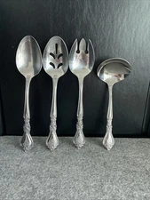 4 Stanley Roberts Rogers Co Kings Berry Serving Set Stainless Flatware