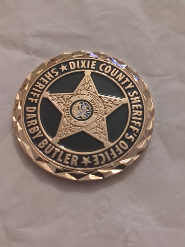 Challenge Coin  DIXIE COUNTY SHERIFFS OFFICE  Florida 