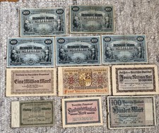 Konvolut Banknoten Bayerische Notenbank 11 St&uuml;ck