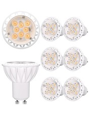 GU10 Dimmable LED Bulbs, 5W 50W, 4000K Natural White, 6-Pack - Energy Saving,...