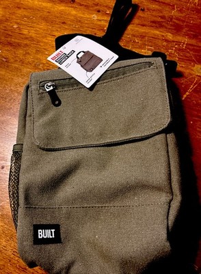 BUILT Oxford Adult Lunch Sack Box Olive Green Khaki Insulated Water Bottle NEW