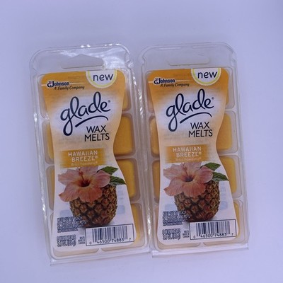 Sc Johnson Glade Wax Melts Hawaiian Breeze  3.1oz Each Lot Of 2 16 Total Melts