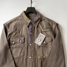 KAPITAL KOUNTRY Sashiko Embroidered BORO Western Denim Shirt