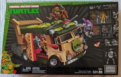 TMNT TEENAGE MUTANT NINJA TURTLES Mega Construx Classic Party Wagon w/ Figures