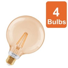 Osram Smart+ Matter E27 Filament Globe125 53 Light Bulb Dimmable 6W 4 Pack