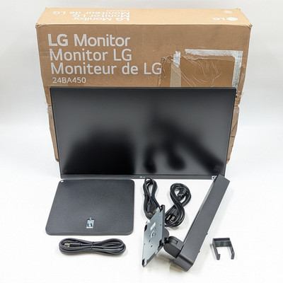 LG Full HD Monitor 23.8'' 1920 x 1080 100Hz 5ms IPS LCD (24BA450-B) Black
