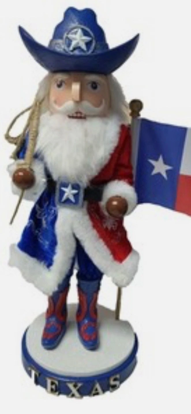 Texas Lonestar Collectors Santa Nutcracker 15" New in the Box