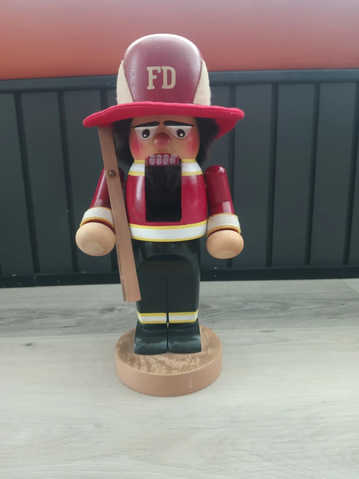 Steinbach Vintage Chubby Firefighter Nutcracker Handcrafted In Germany 11" Tall