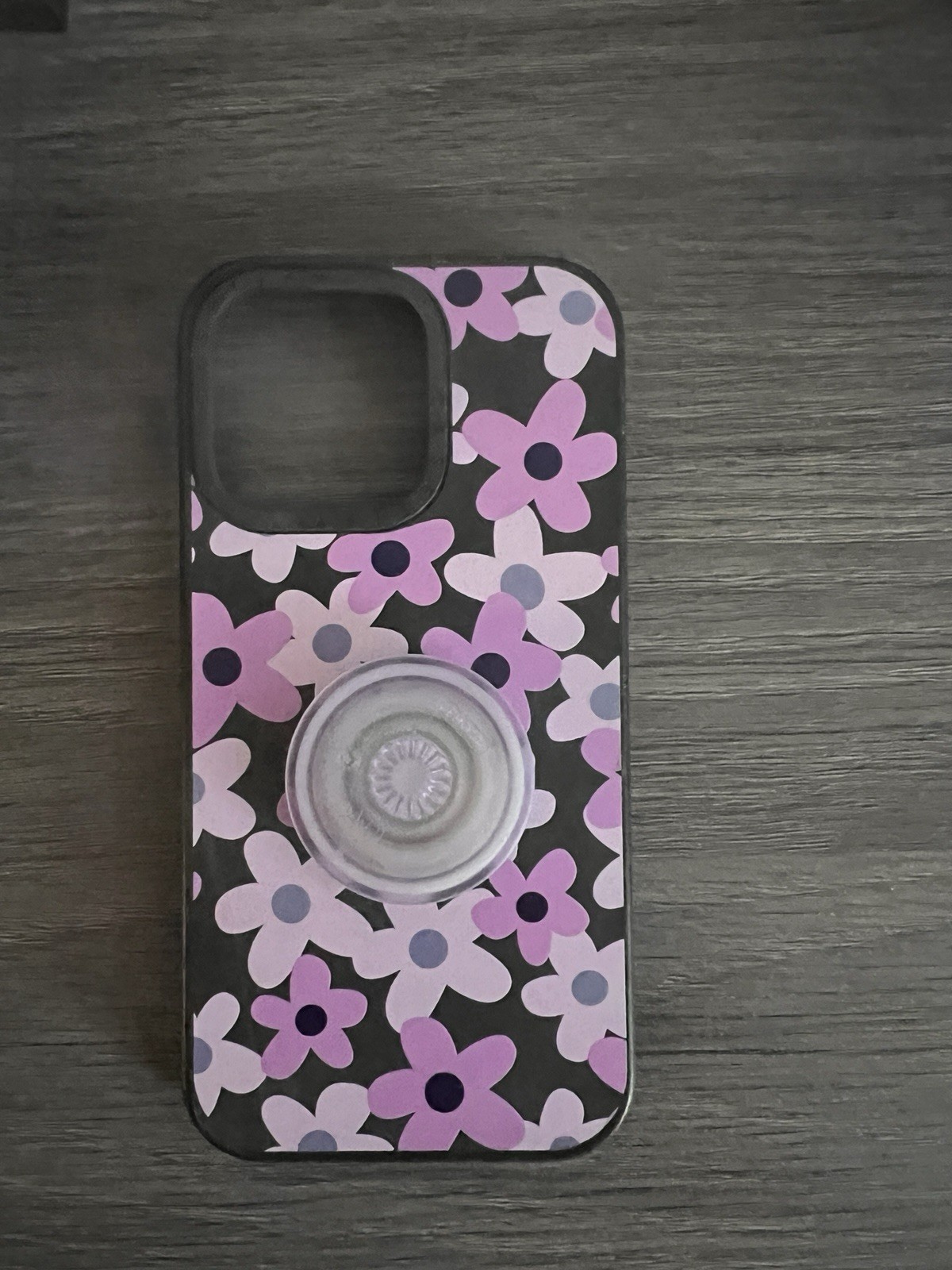 Casetify Sixties Retro Violet Floral Matte Black iPhone 13 Pro Impact Case