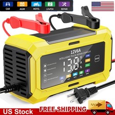 12V 6A Car Smart Battery Charger Automatic Trickle Pulse Repair AGM GEL Lifepo4