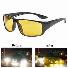 Anti-Glare Night Vision Driver Sunglasses - Night Driving Wraparound Glasses wit