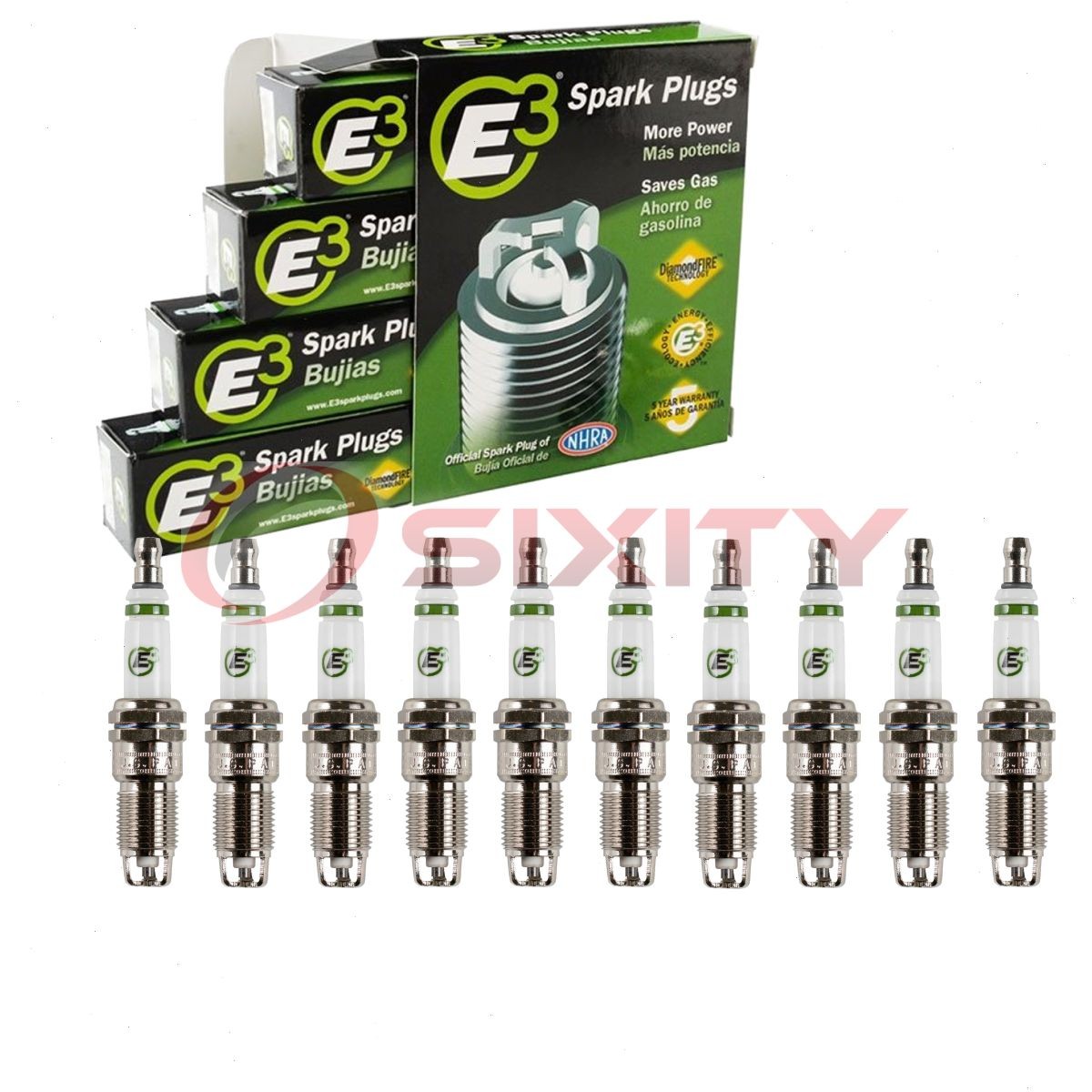 10 pc E3 E3.53 Spark Plugs for ZTJ16R10 XP5243 XP103 TR6IX TR6GP TR6AP13 TR6 kv