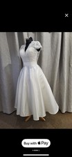 New Without Tags 1950-60s Style Wedding Gown With Dress Bag