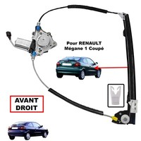 Newparts LèVe-Vitre Elektrisch Vorne Rechts FüR Megane I Coupé (96-03) 12V