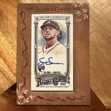 2025 Topps Allen & Ginter Spencer Schwellenbach Framed Mini Auto RC Atlanta