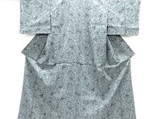 7635888: JAPANESE KIMONO / ANTIQUE KIMONO / TAISHO ROMAN STYLE / LEAVES