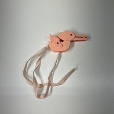 VTG 50 s Pink Stork Crib Sheet Baby Blanket Clip