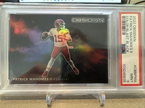 Patrick Mahomes 2022 Obsidian Color Blast PSA 9