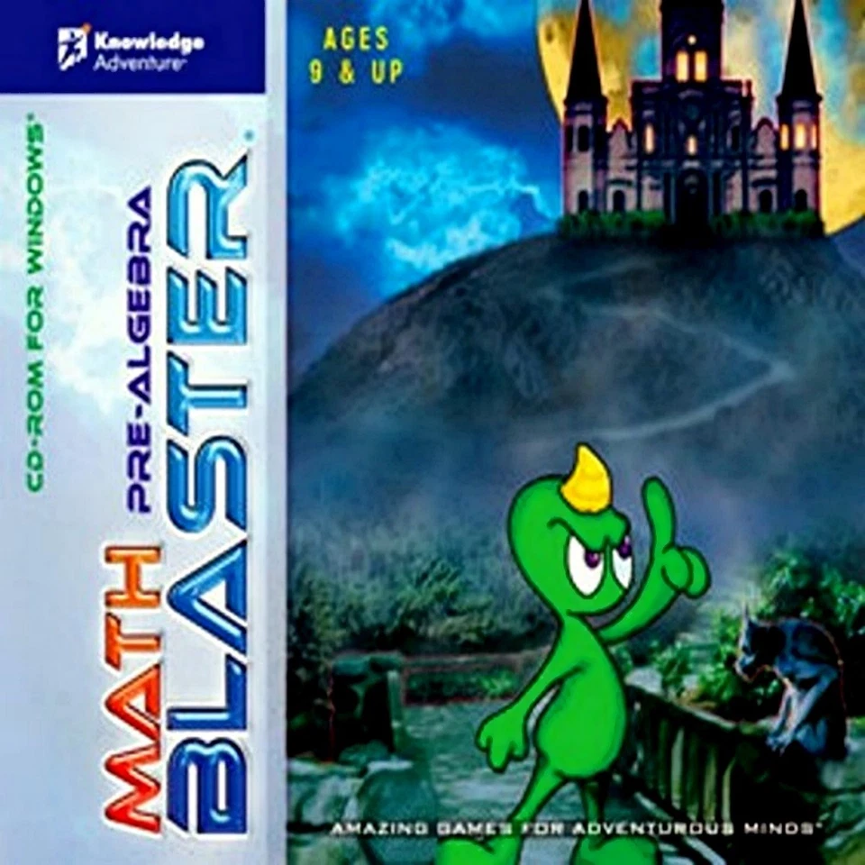 Math Blaster Pre-Algebra Edutainment PC Software + Snowman Gift Box Mailer Combo - Image 2 of 4