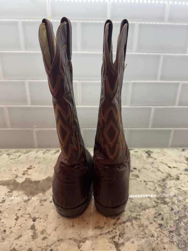 Botas para hombre Tony Lama Exotic Lizard estilo #8573, talla 10D Foto 4 de 4