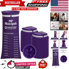 Vomit Bags Disposable 50 Pack - 1000ml Emesis Bags, Leak-Proof Barf Bag, Trav...