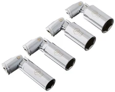 4 PC Universal Wobble Deep Spark Plug Socket Set