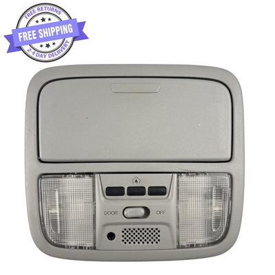 #ad 2003 2007 Honda Accord Overhead Console Dome Light Grey Gray Homelink OEM $49.95