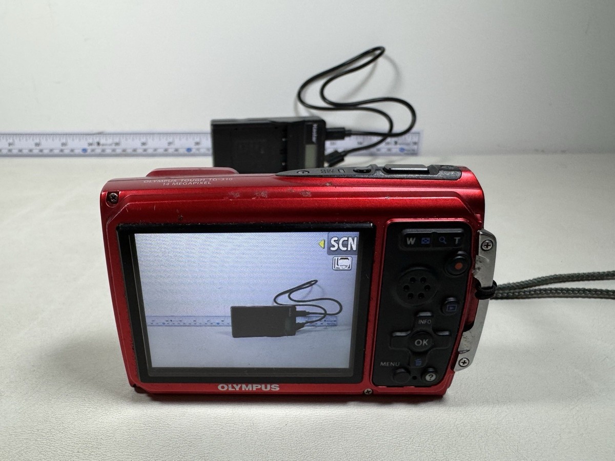 OLYMPUS Tough TG-310 レッド デジタルカメラ 本体 Olympus Tough TG-310 Red 14.0 MP 3m Waterproof Digital Camera