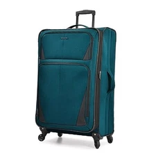  Aviron Bay Expandable Softside Luggage with Spinner Wheels, Large 30-Inch Teal