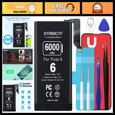 6000mAh Li-Polymer Battery for Google Pixel 6, Super Capacity  Repair Tools Kit
