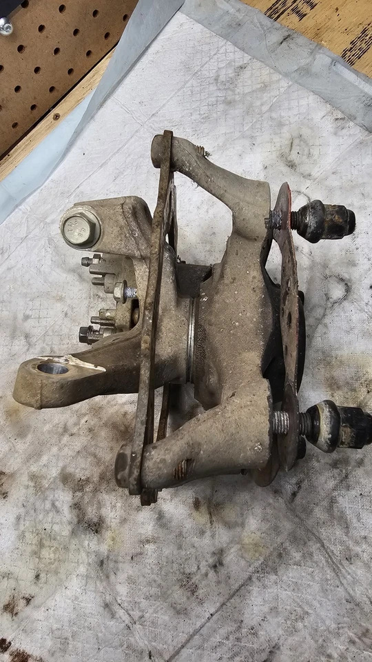 2008 Can Am DS450 Front Spindles Hubs Rotors Calipers Bearings OEM  - Image 3 of 4