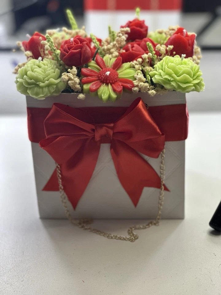 Handgemachtes Kerzen-Bouquet aus Sojawachs - Bild 2 von 3