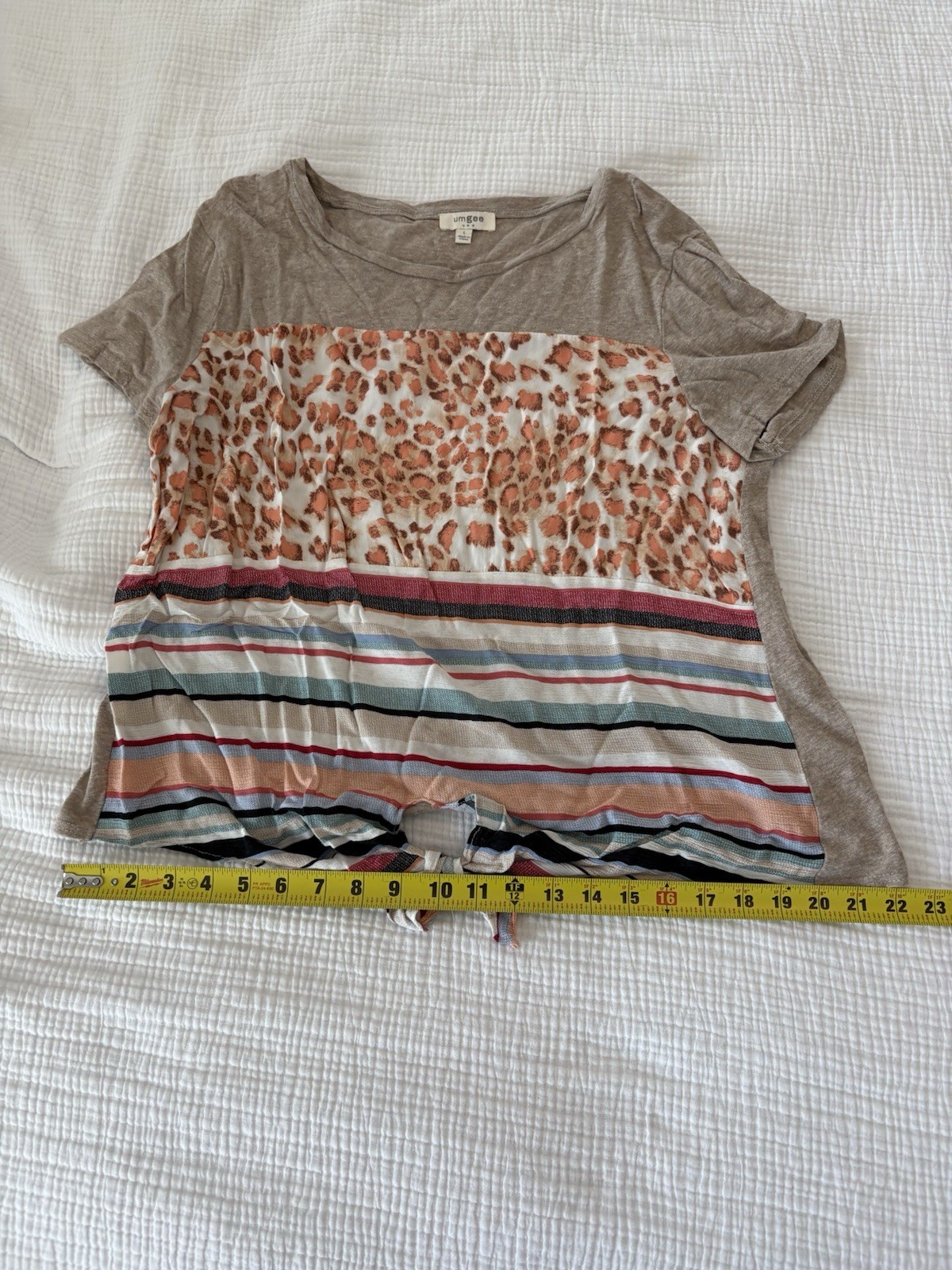 Umgee Woman’s Gray Multi Pattern Short Sleeve Siz… - image 7