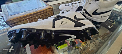 Nike Alpha Youth Cleats US 7 White/Black Low Top Lace-Up Synthetic CV0363-100