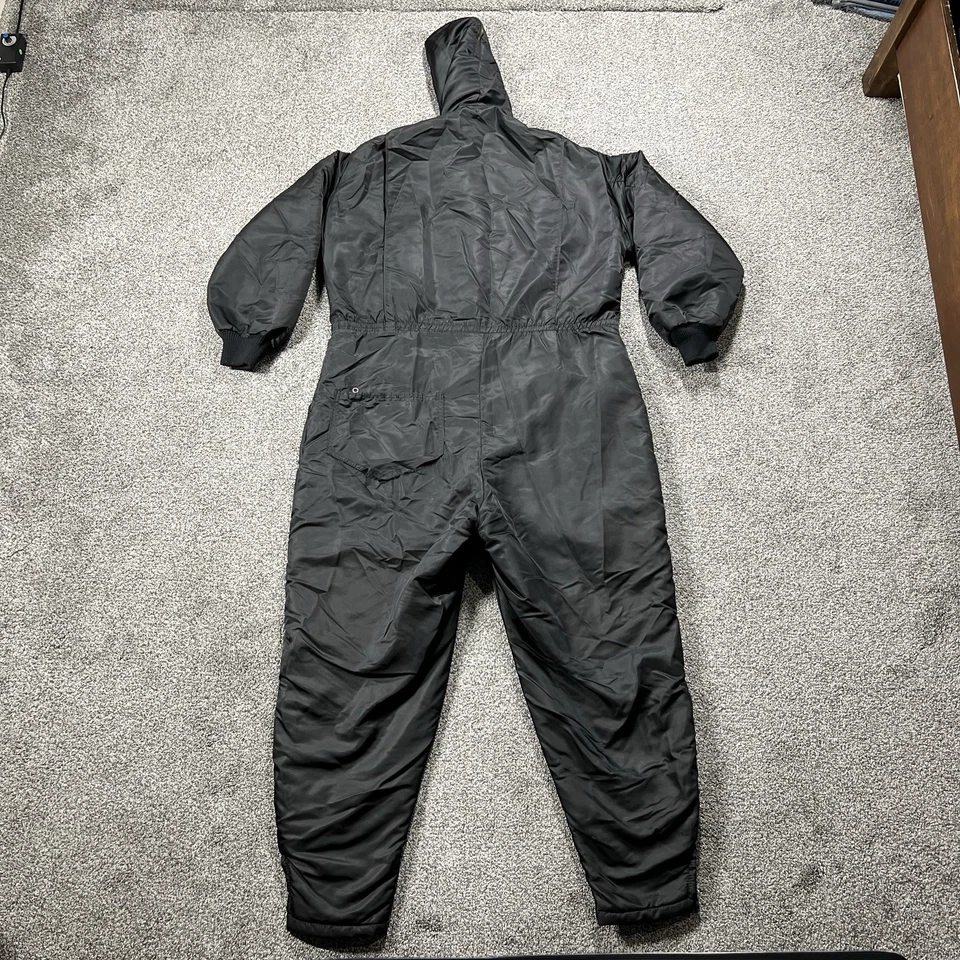 De Colección Zerowear Traje de Nieve Para Hombres M Negro Moto de Nieve Años 70 Con Capucha Aislado Simco Cremallera Foto 2 de 4