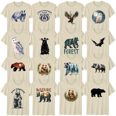 Wildtiere Vogel Erwachsene T-Shirt Bären Schleiereule Tierliebhaber Geschenk
