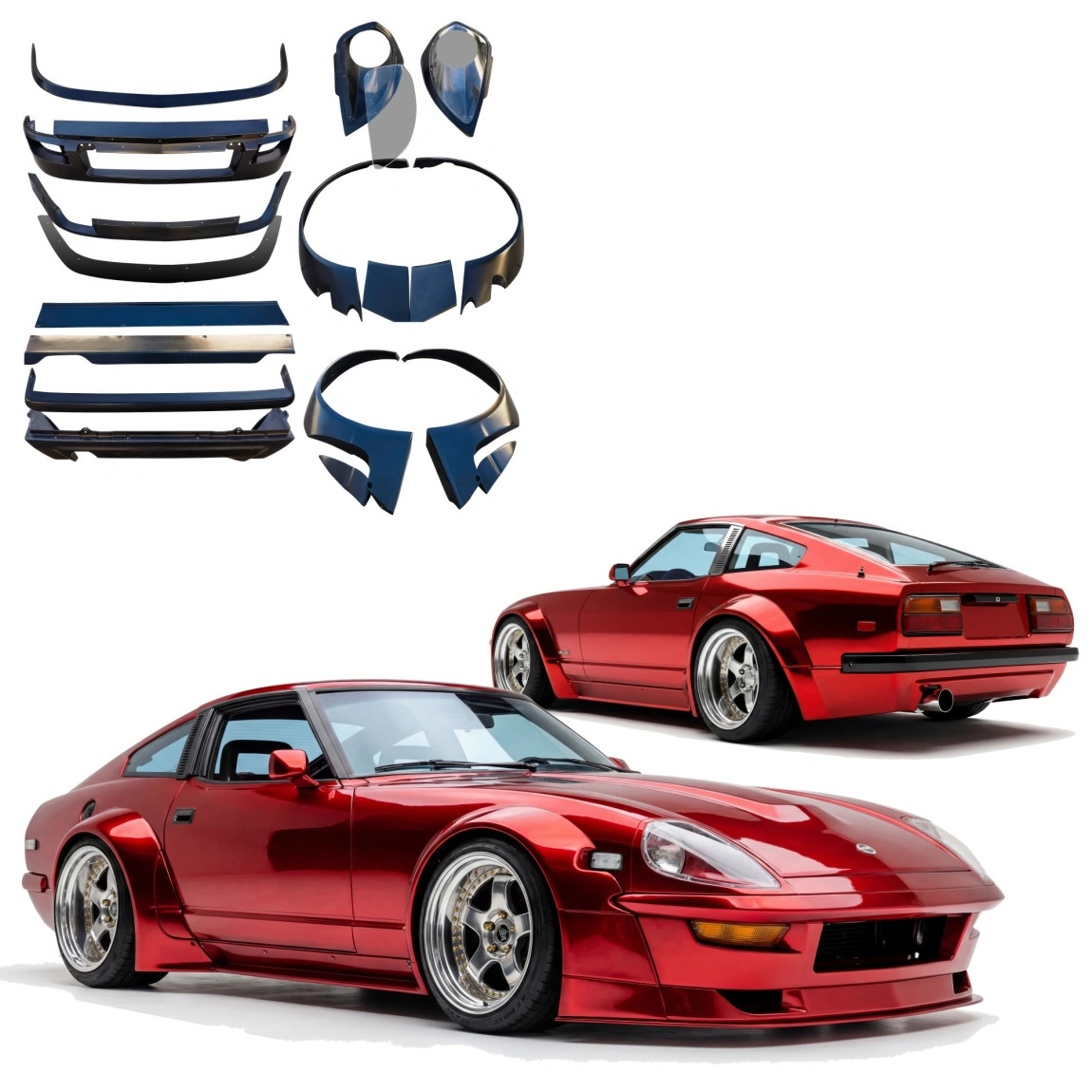 VSaero FRP TKYO Wide Body Kit (S130) 2 Seater for 280ZX Datsun 79