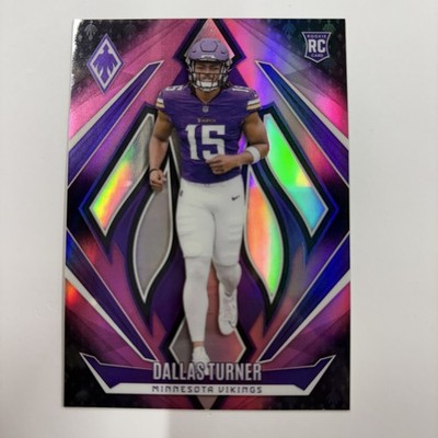 2024 Dallas Turner RC Panini Phoenix 01/88 Pink Fade #174 Vikings first on print