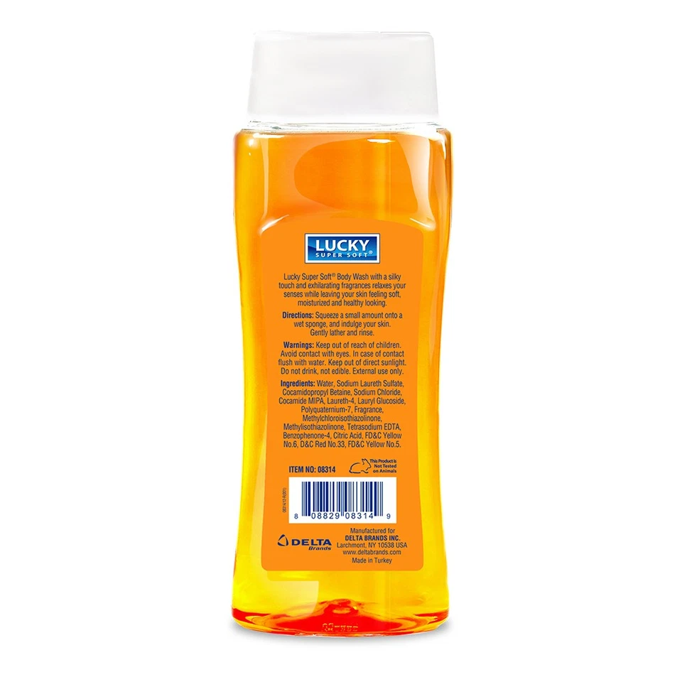 Jabón corporal Lucky Super Soft Revive. Granada y melocotón. 15 fl.oz. Pack de 6 Foto 3 de 4