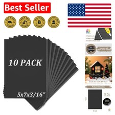 Professional Quality Pack of 10 Black 5x7 Acid-Free Foam Boards - Eco-Friendly