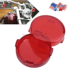 1 Pair Turn Signal Light Red Lens Cover Fits For Harley Sportster Dyna Softail