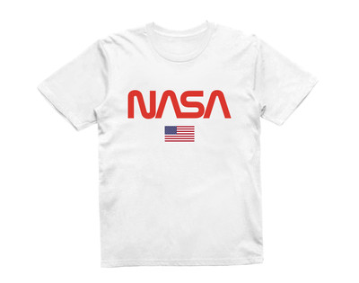 NASA Logo Kinder T-Shirt - US Flagge Space Agency Astronaut Houston Shuttle Tee