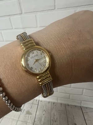 Joan Rivers Classics Two Tone Cuff Bracelet Watch Silver  display picture 1