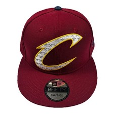 New Era Cleveland Cavaliers Hat 9Fifty Red Gold Snapback One Size Fits Most New