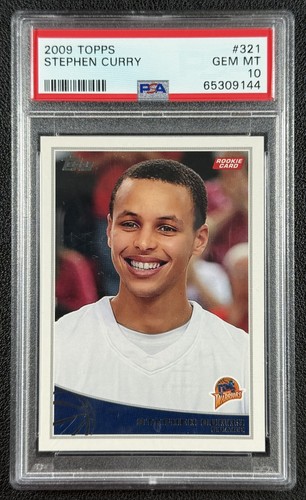 STEPHEN CURRY PSA 10 2009-10 TOPPS BASKETBALL #321 ROOKIE RC WARRIORS 9144
