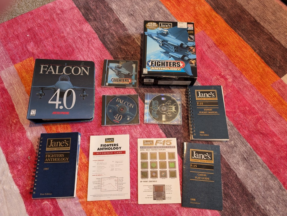 Falcon 4.0 Big Box Binder Map Manual + Jane's Fighters Anthology