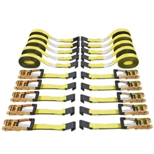 10 Pack Ratchet Tie Down Straps 10000 lbs 2" x 30' Heavy Duty for Cargo