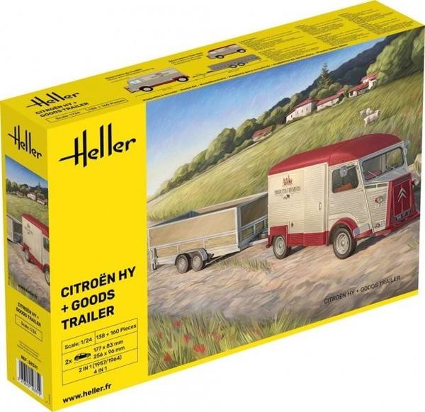 Citroen Hy + Goods Trailer / 1:24 - Heller - 50331-image