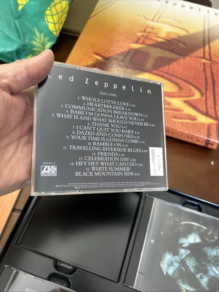 1990 Led Zeppelin 4 Compact Disc Box Set Atlantic 7 82144-2 Out Of Print Foto 4 de 4